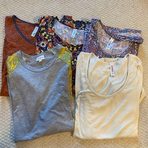 5 LuLaRoe shirts